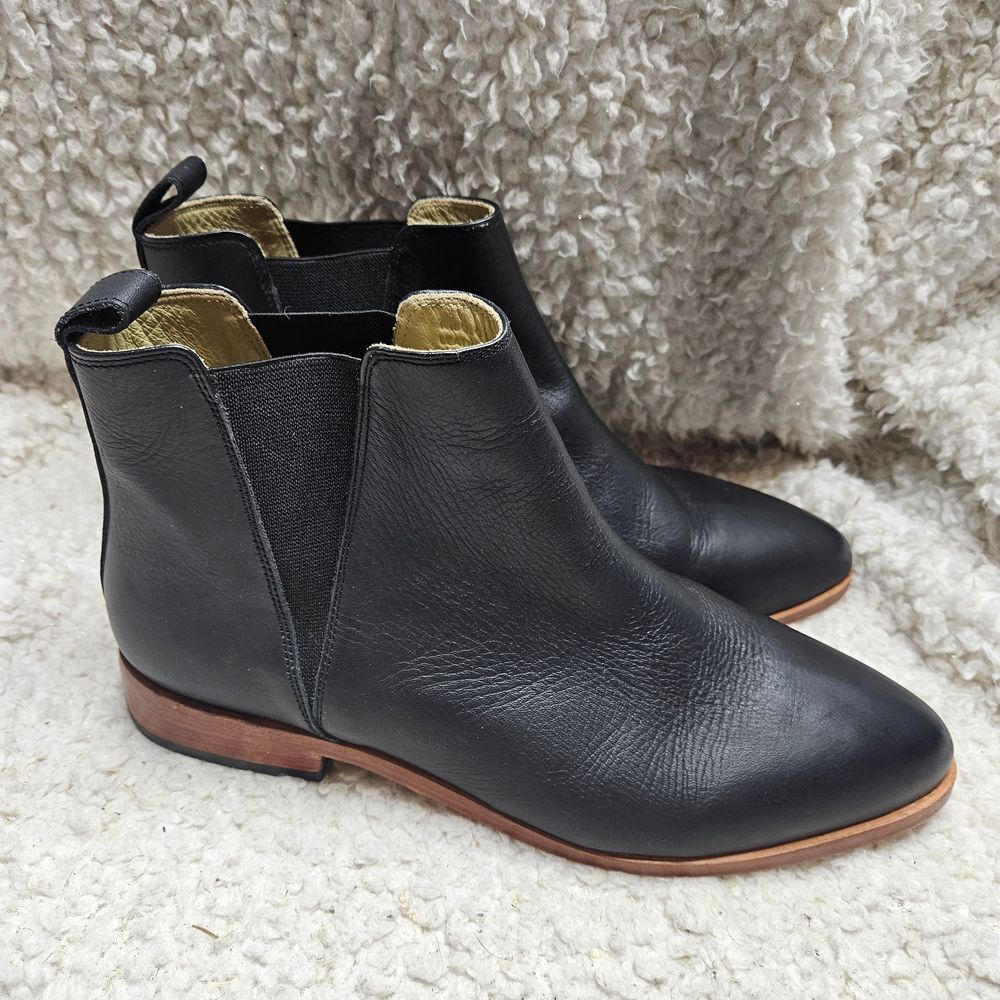 Nisolo Chelsea Black‎ Leather Ankle Boots sz 9.5